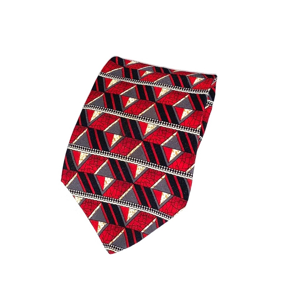 L’homme Patterned Italian Silk Tie NWOT